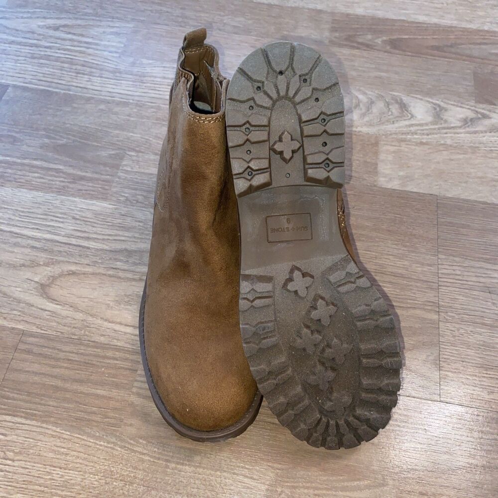Sun + Stone Kandy Women's Bran Micro Zipper Ankle Dressy Booties Size 9M - Picture 9 of 11